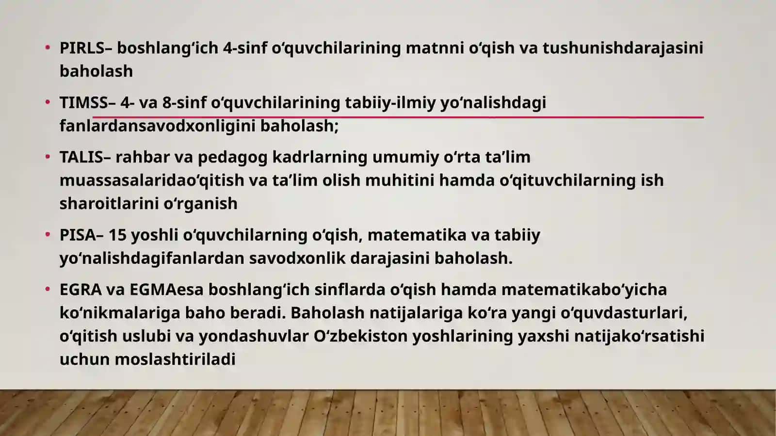 Xalqaro baholash tizimi 3