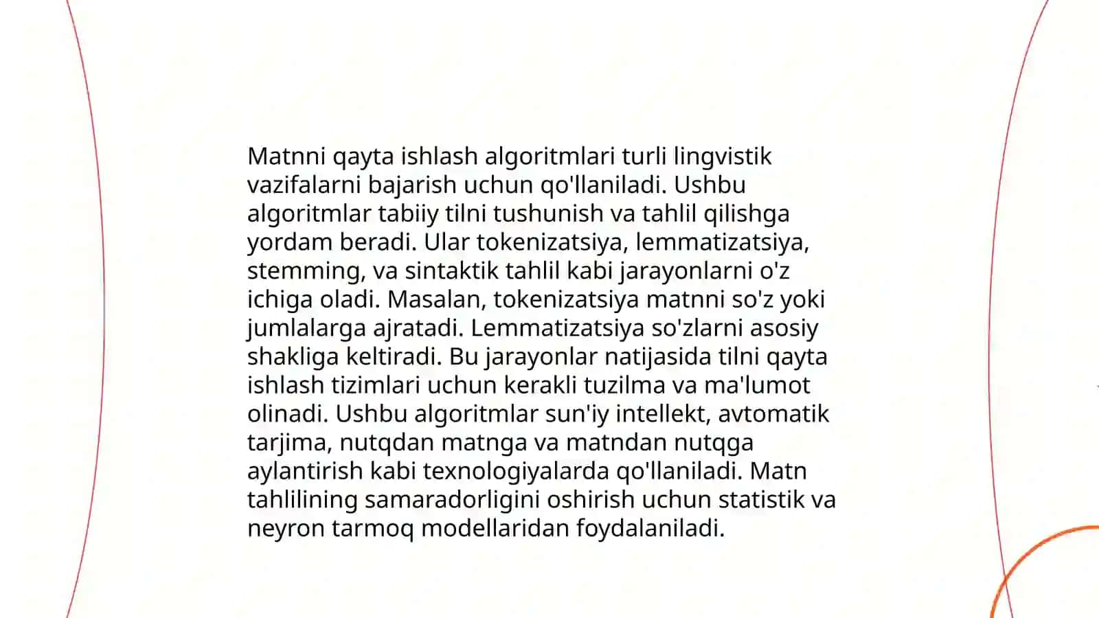 Matnni qayta ishlash algoritmlari 3