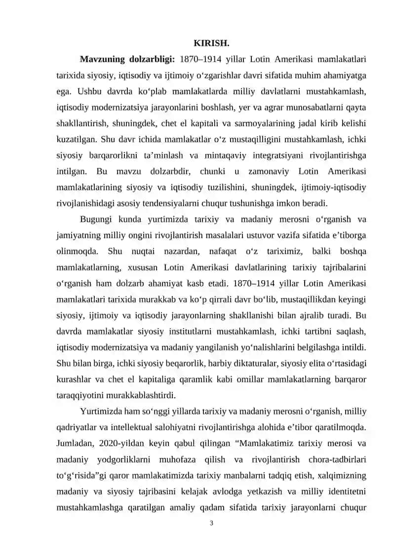 1870-1914 yillarda Lotin amerikasi mamlakatlari 3