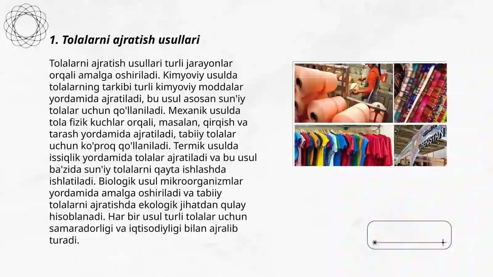 Tolalarni ajratish usullari 3