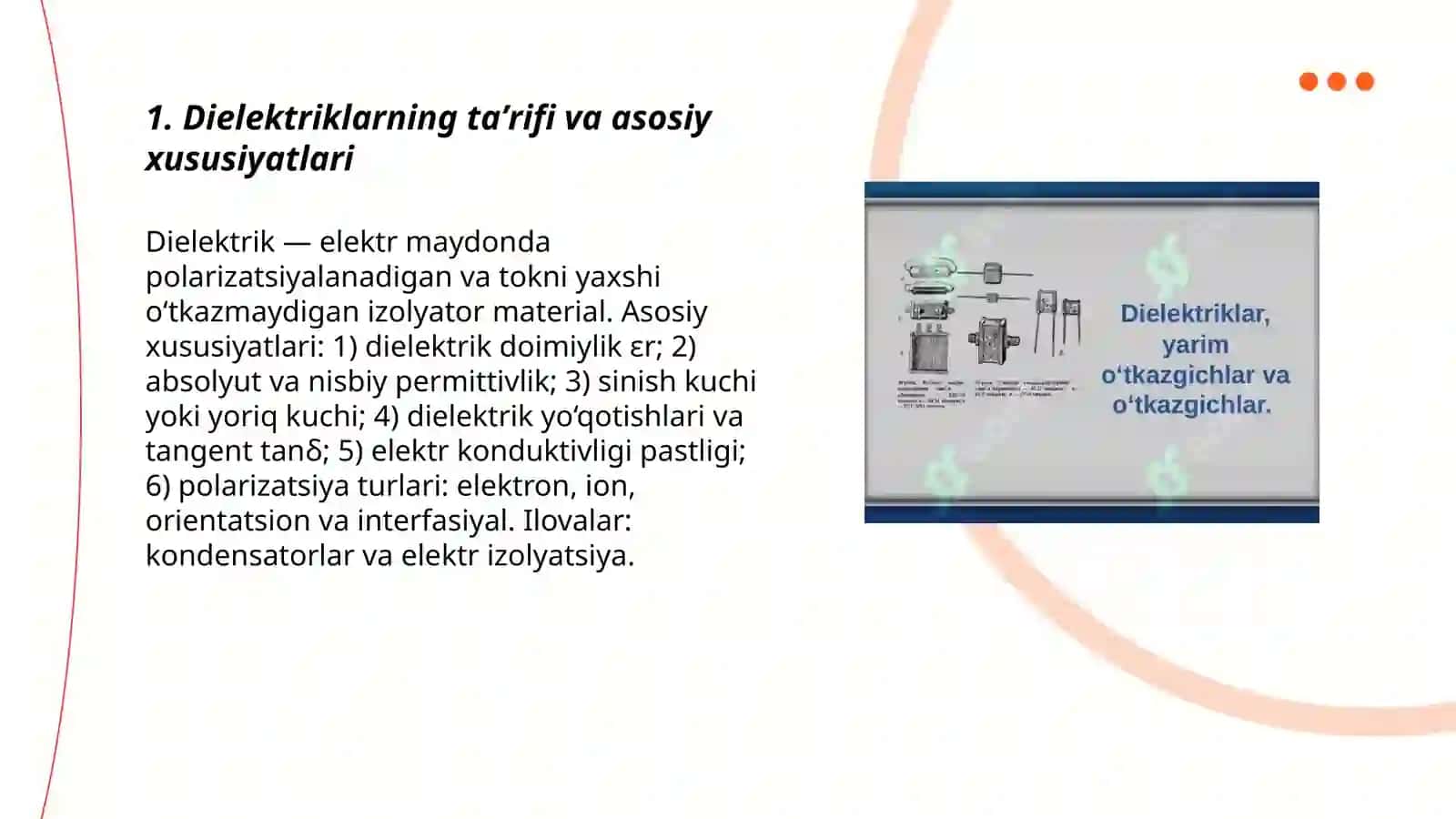 Dielektriklar va ularning turlari 3