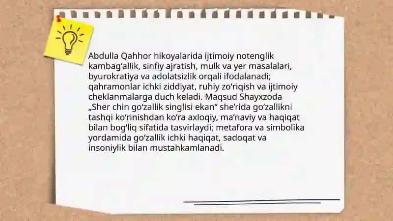 Abdulla Qahhor hikoyalari tahlili 3