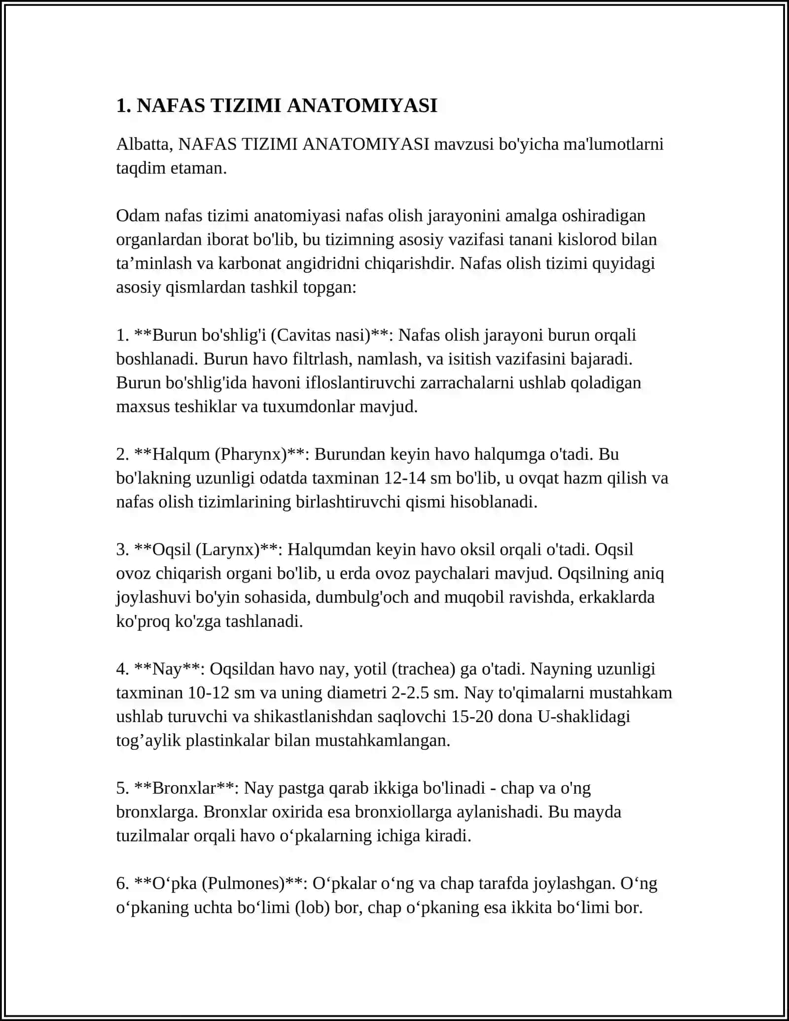 NAFAS TIZIMI AʼZOLARINI TEKSHIRISH 3