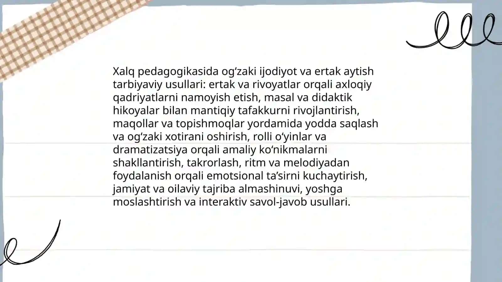 Xalq pedagogikasi tarbiya usullari 3