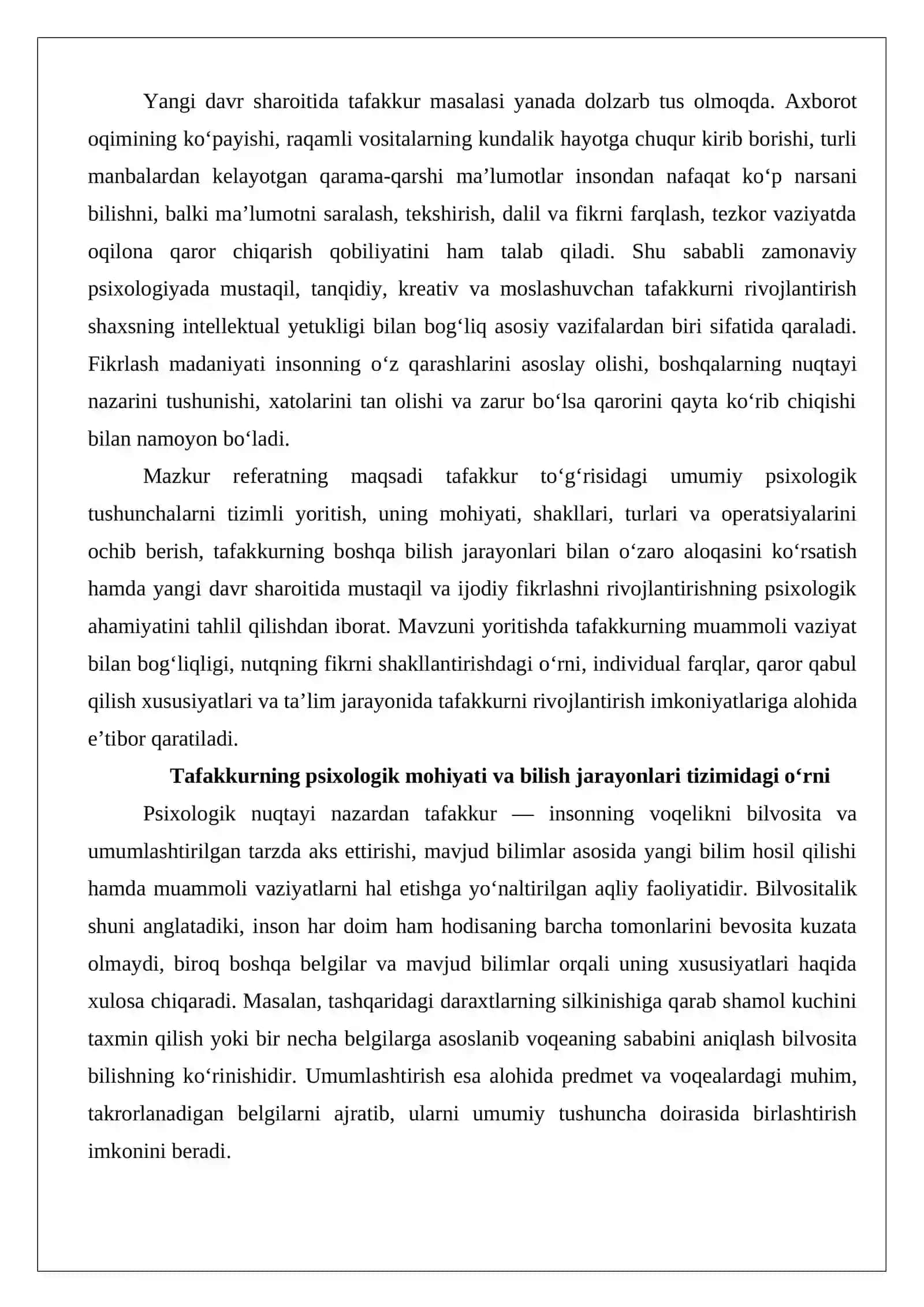 Tafakkur to‘g‘risida umumiy tushuncha 3