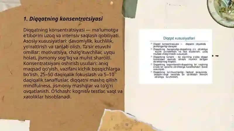 Diqqatning konsentratsiyasi 3