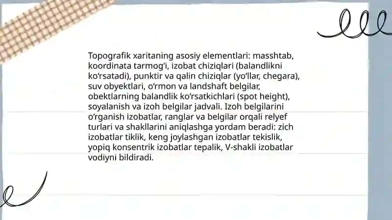 Topografik xaritalar va reliyef 3