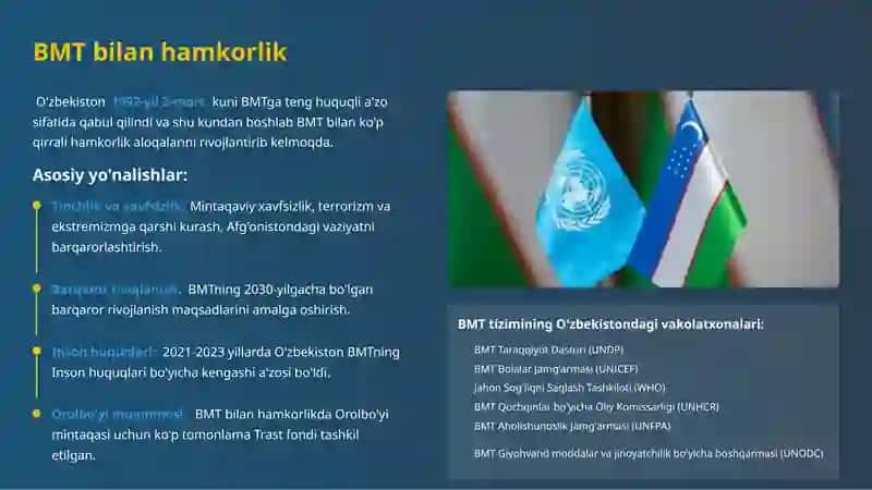 Xalqaro Tashkilotlar bilan Hamkorlik Aloqalari 3