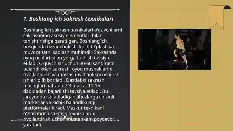 Yengil atletika sakrash mashqlarini o'rgatish 3