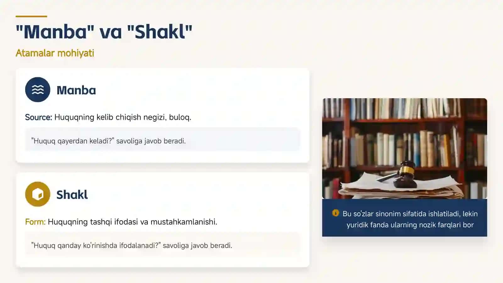 Huquq Shakllari (Manbalari) 3