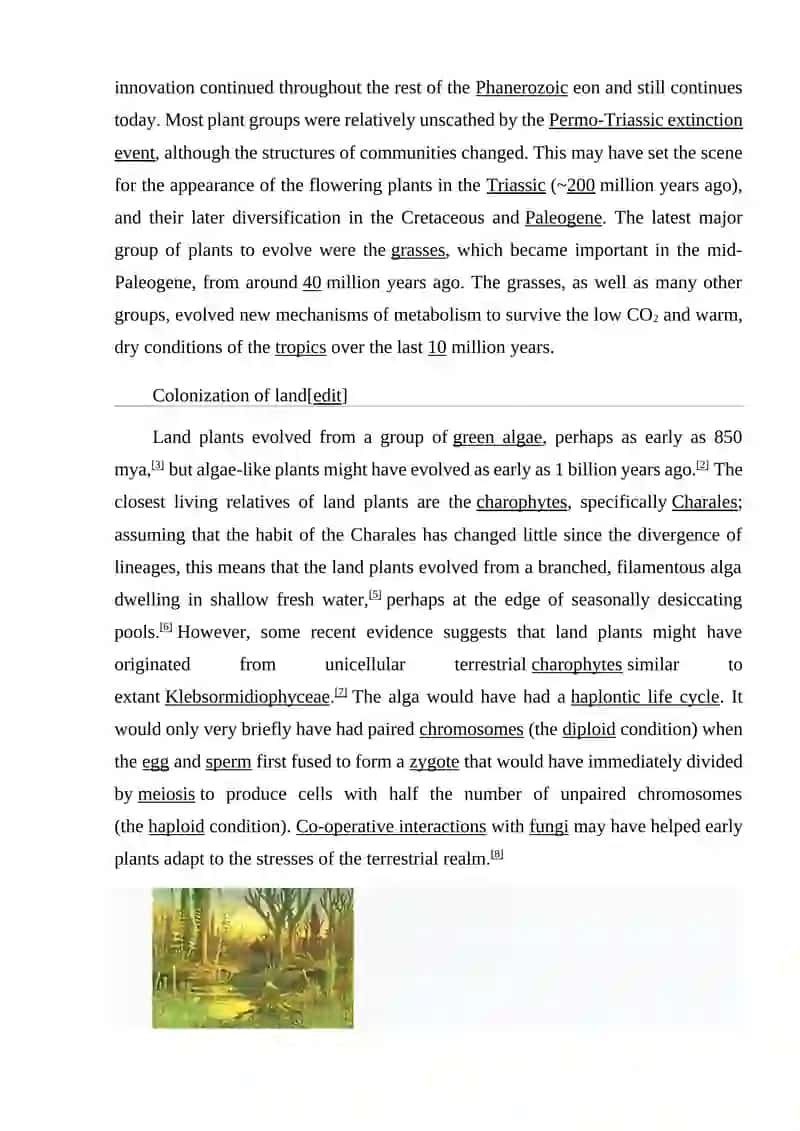 Evolutionary history of plants 3