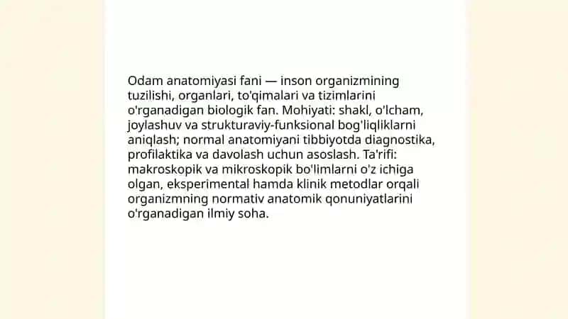 Odam anatomiyasi 3