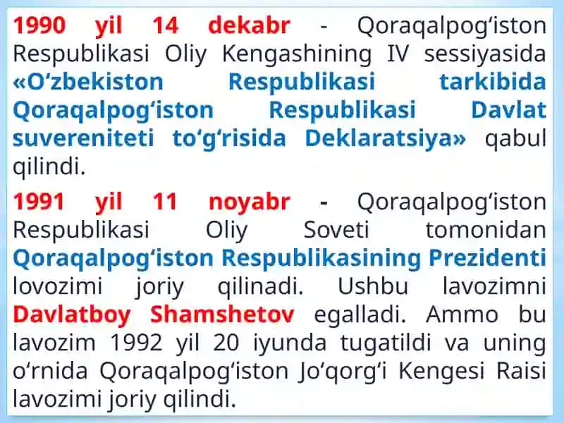 MUSTAQILLIKYILLARIDA QORAQALPOG‘ISTON RESPUBLIKASI 3