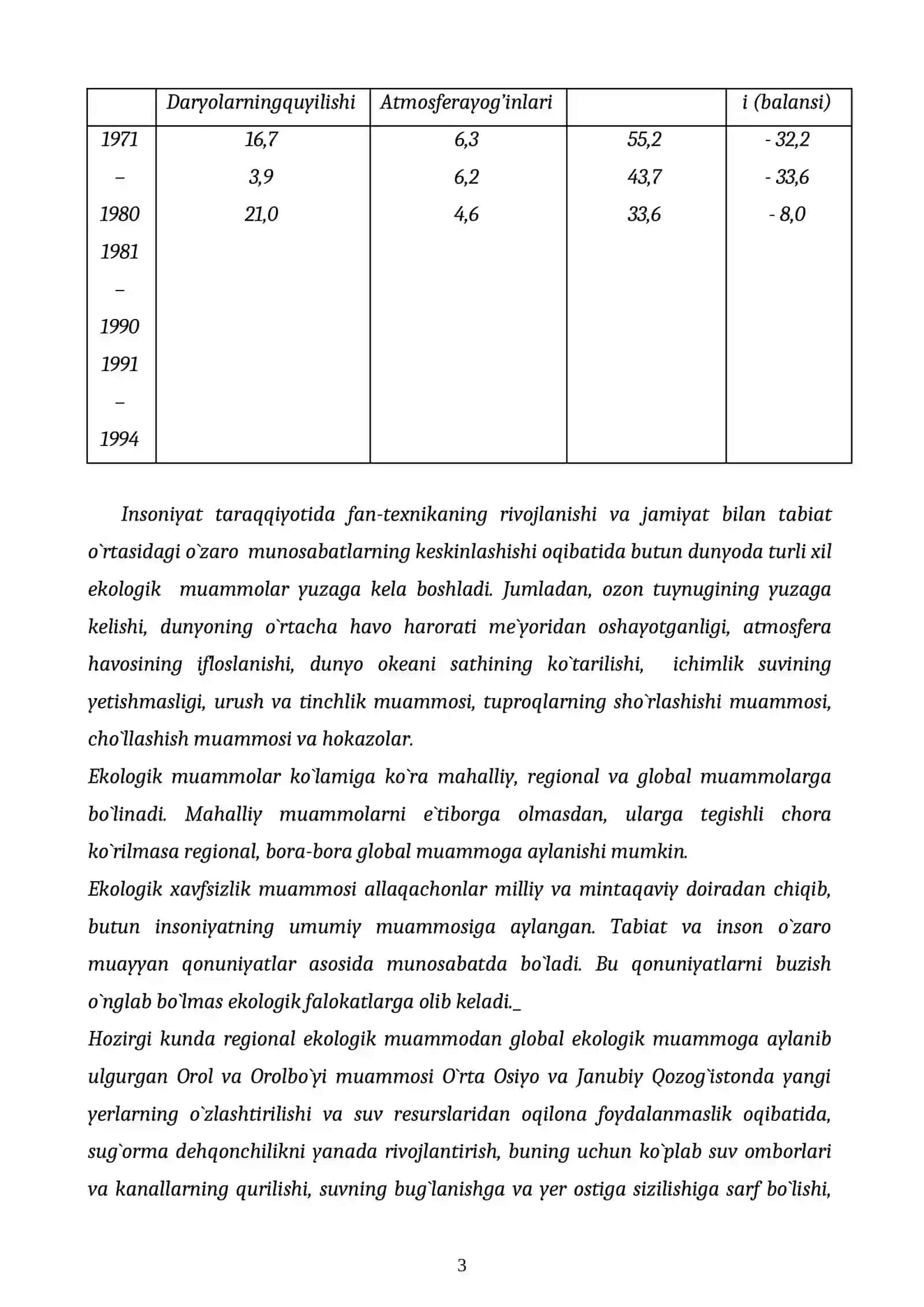 Orol va Orolbo’yida ekologik muammolari 3