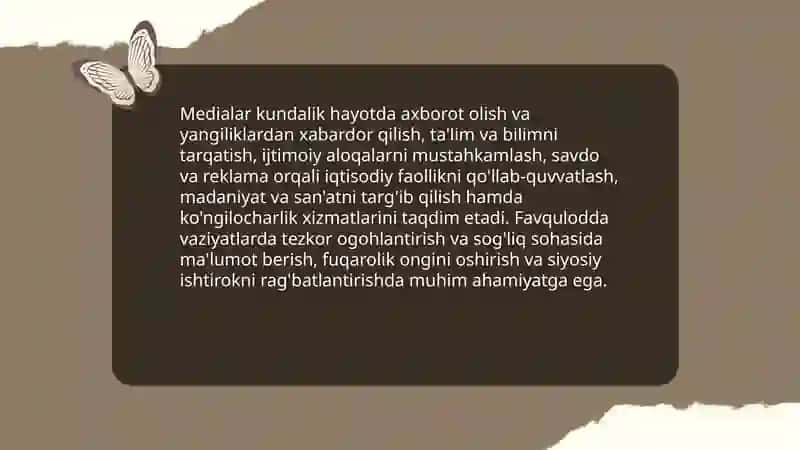 Medialar kunlik hayotda 3