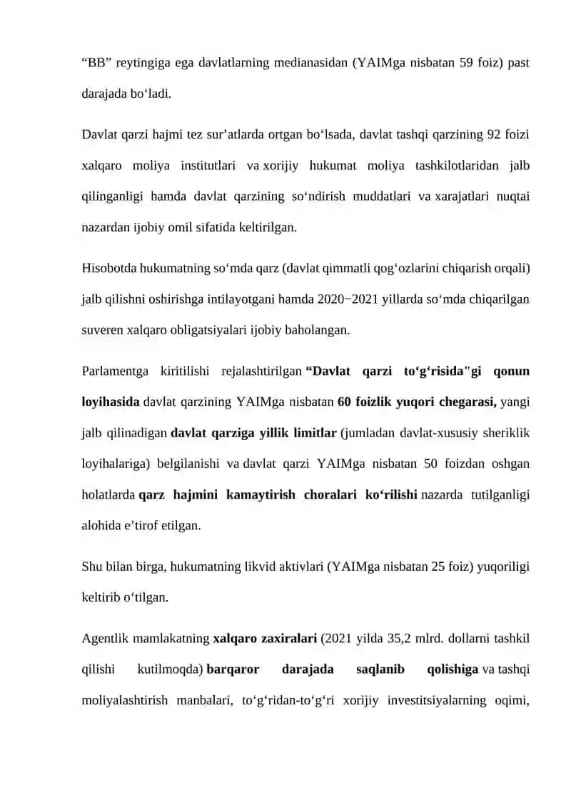 Mamlakatda Barqaror Iqtisodiy O‘Sish Sur’atlari 3