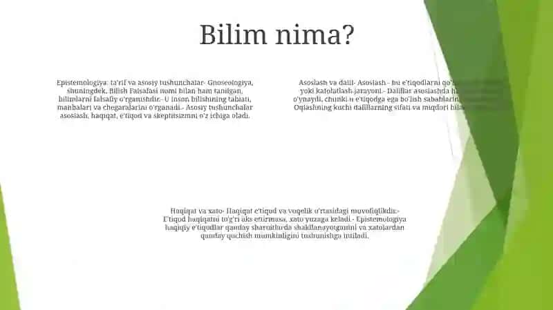 Bilish Falsafasi 3