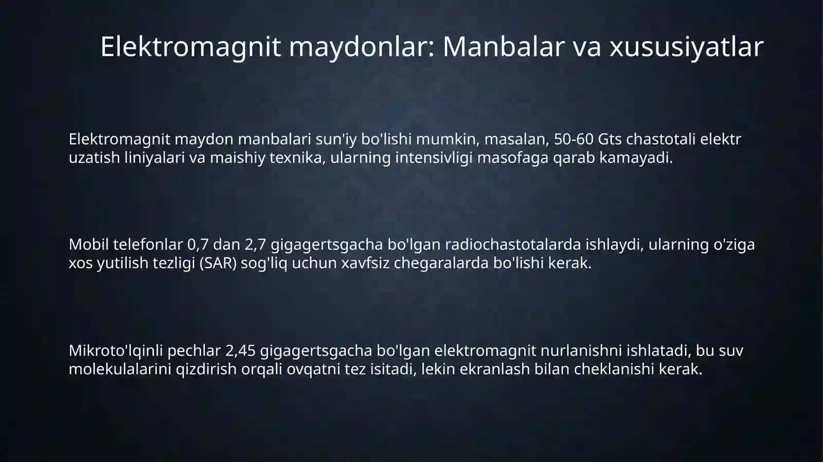 Elektromagnit maydonning organizmga ta'siri 3