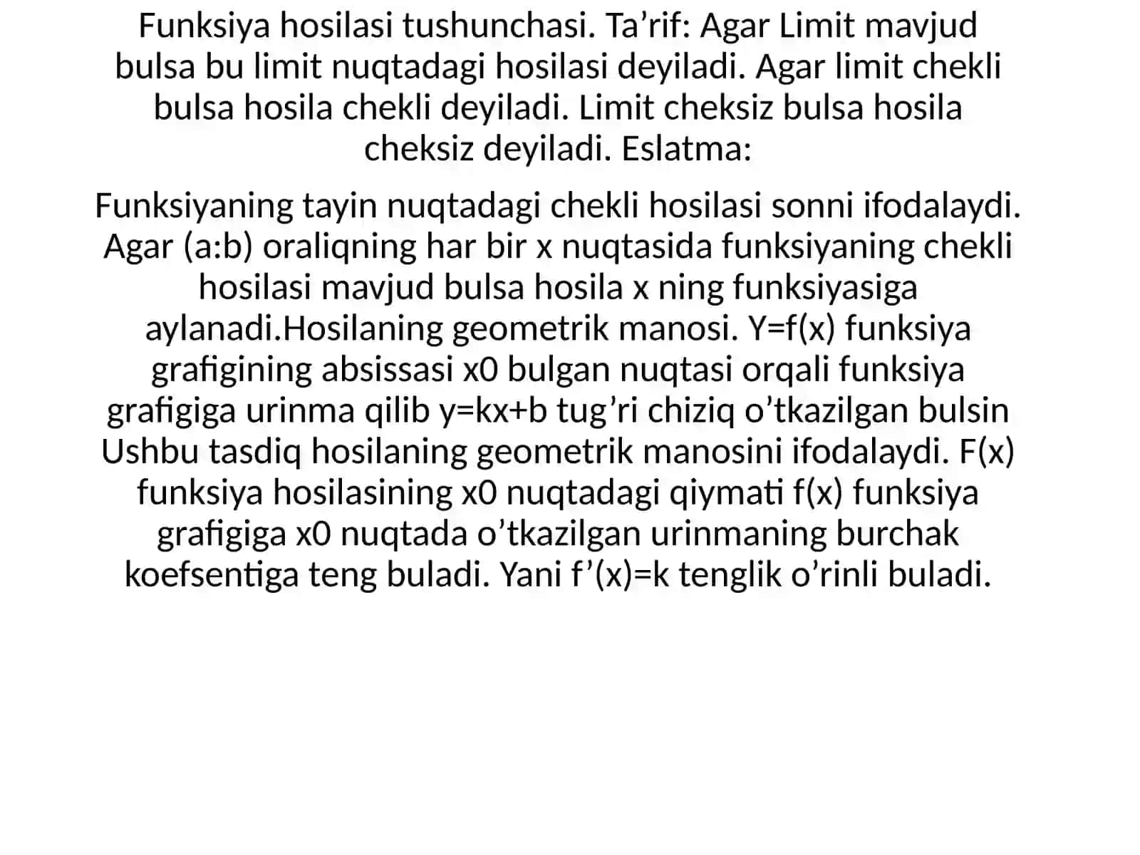 Hosila hosilasi 3