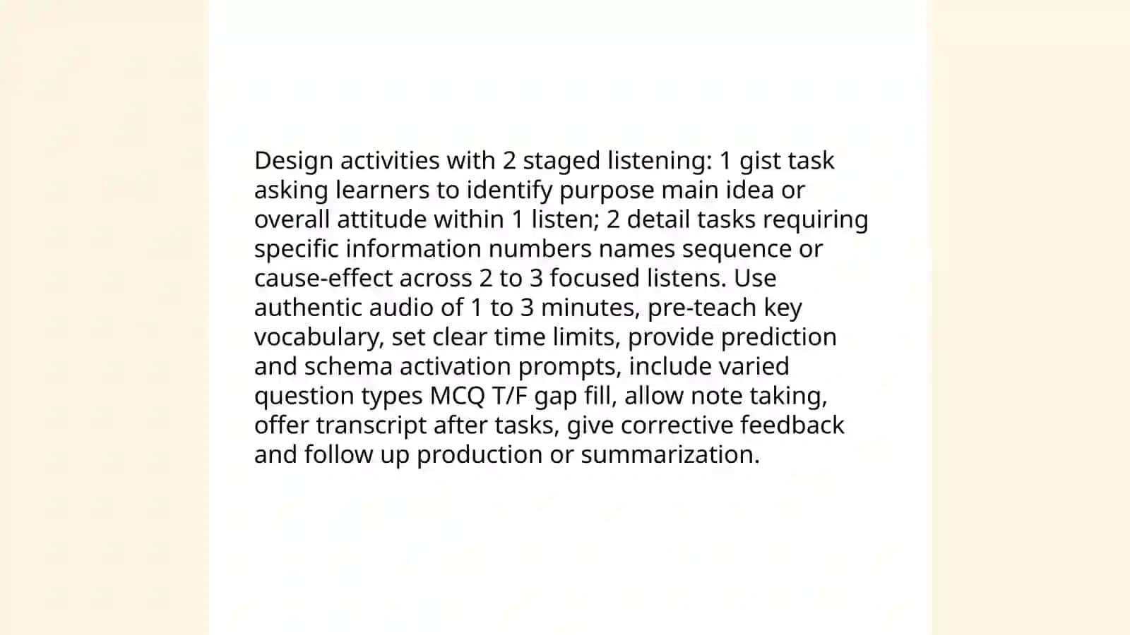 Designing activities for particular language skill 3