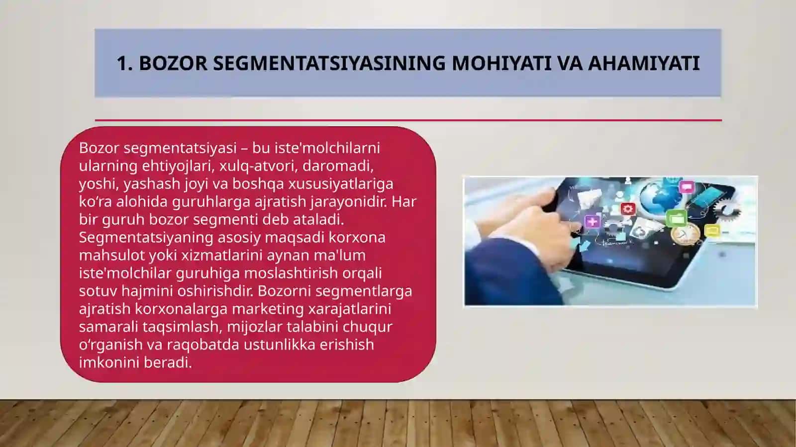 BOZORNI SEGMENTATSIYA QILISH. SLAYT 12 LIST 3