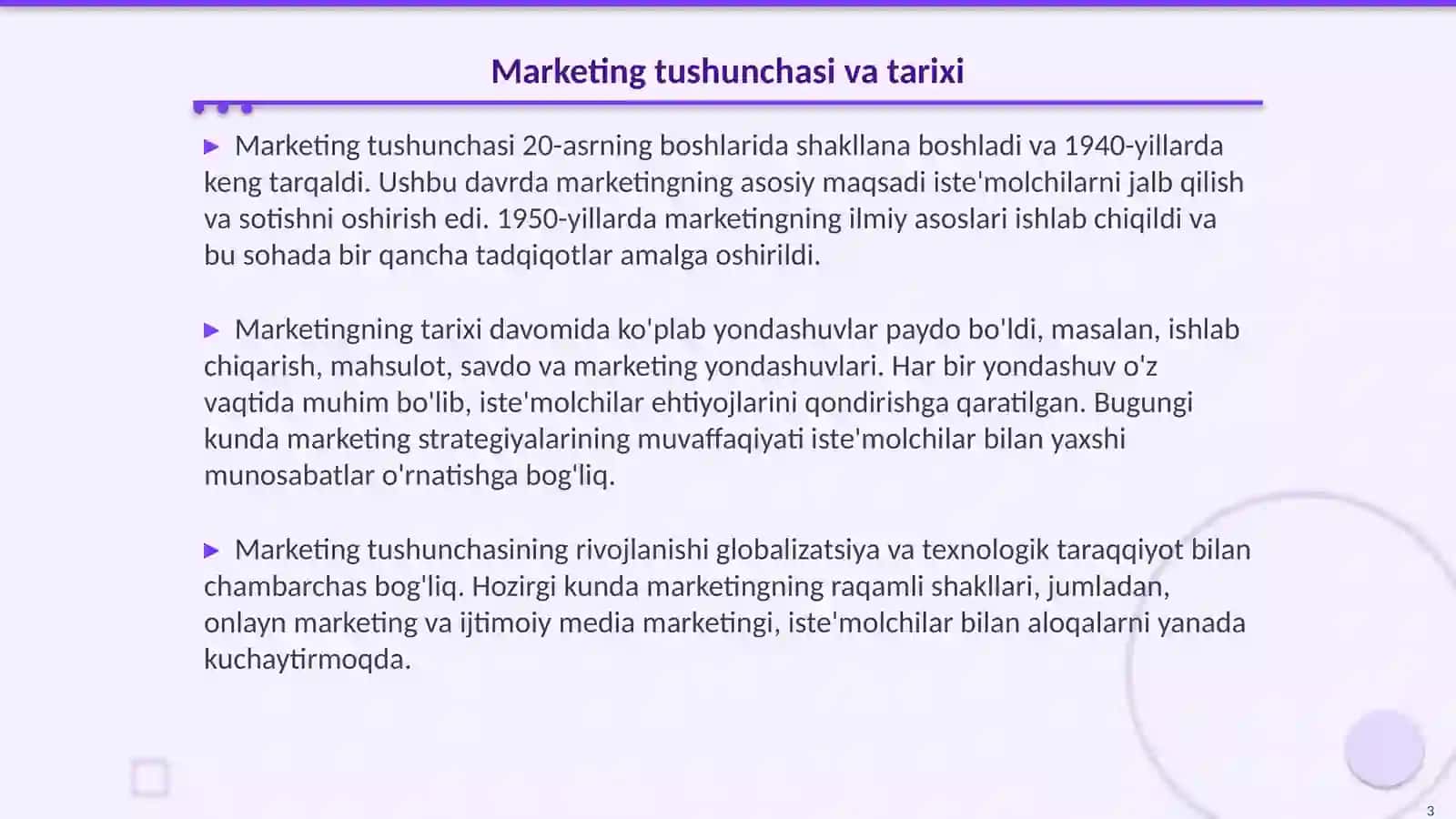 Marketing mohiyati 3
