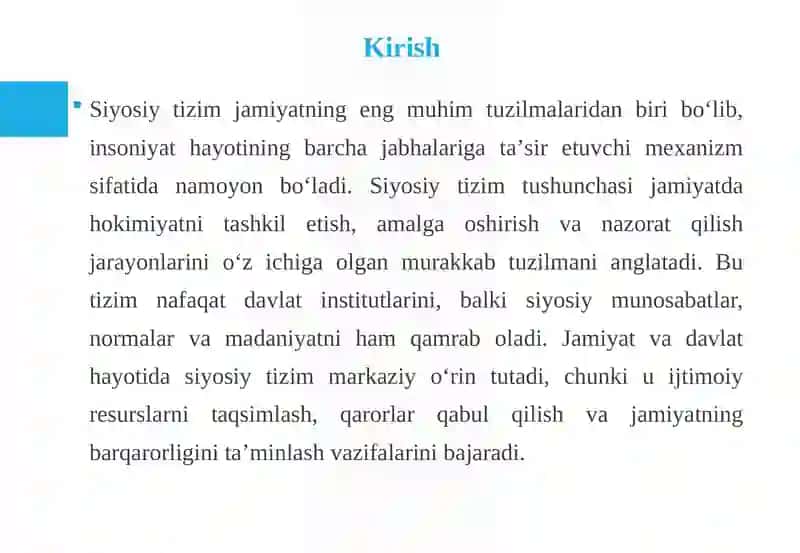 Siyosiy tizim tushunchasi va turlari 3