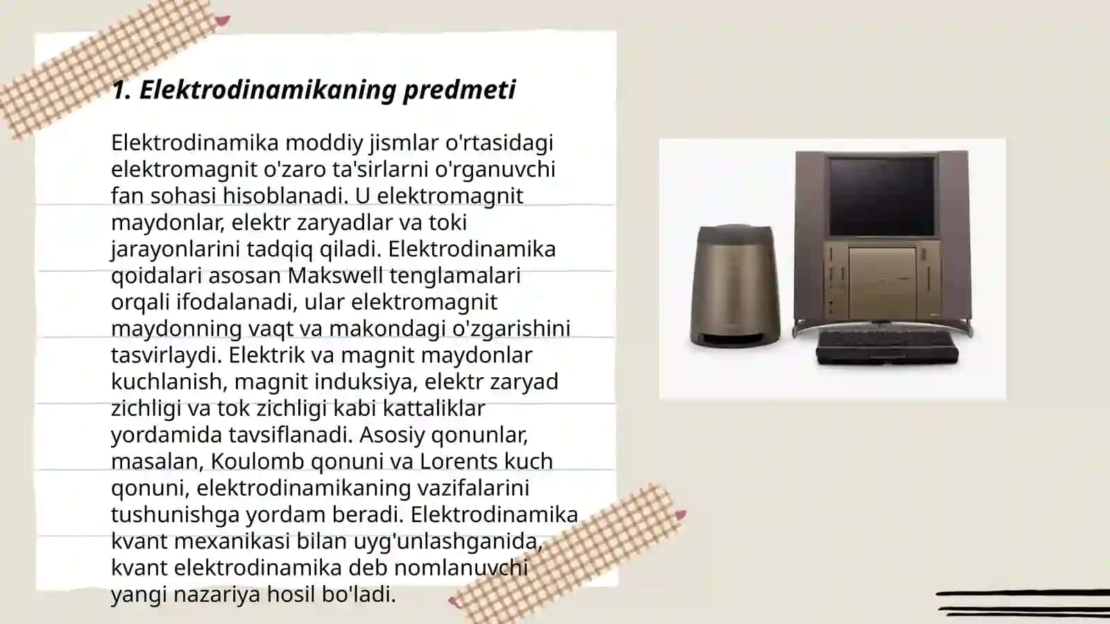 Elektrodinamikaning predmeti 3