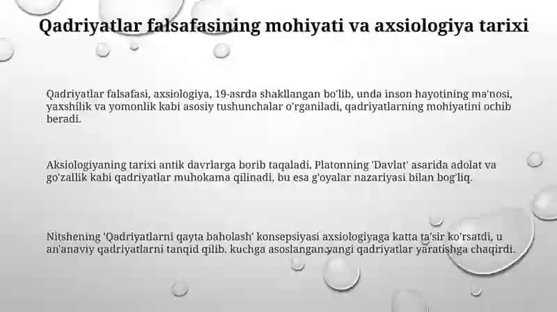 Qadriyatlar falsafasi 3