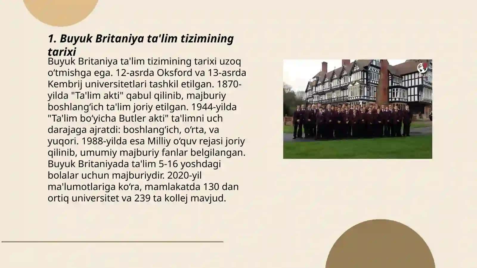 Buyuk Britaniya ta'lim tizimi 3