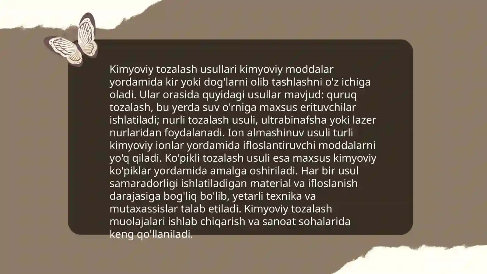 Moddalarni asosiy tozalash metodlari 3
