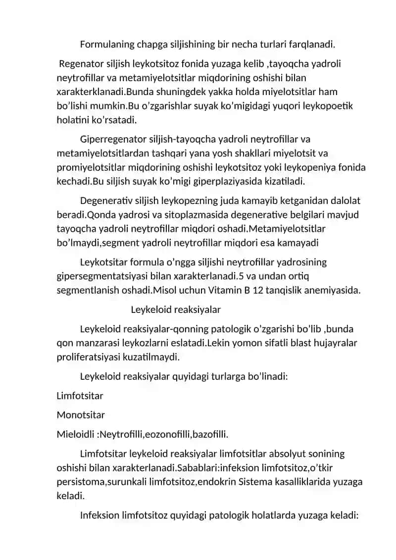 Leykotsitoz.Leykopeniya.Leykopoid reaksiyalar 3