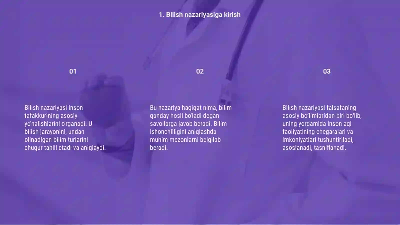 Bilish nazariyasi 3
