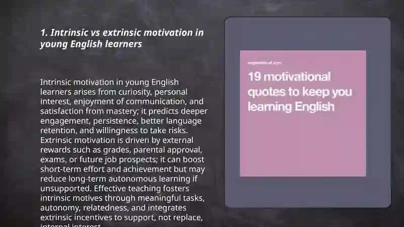 Motivation for learning English among young people 3