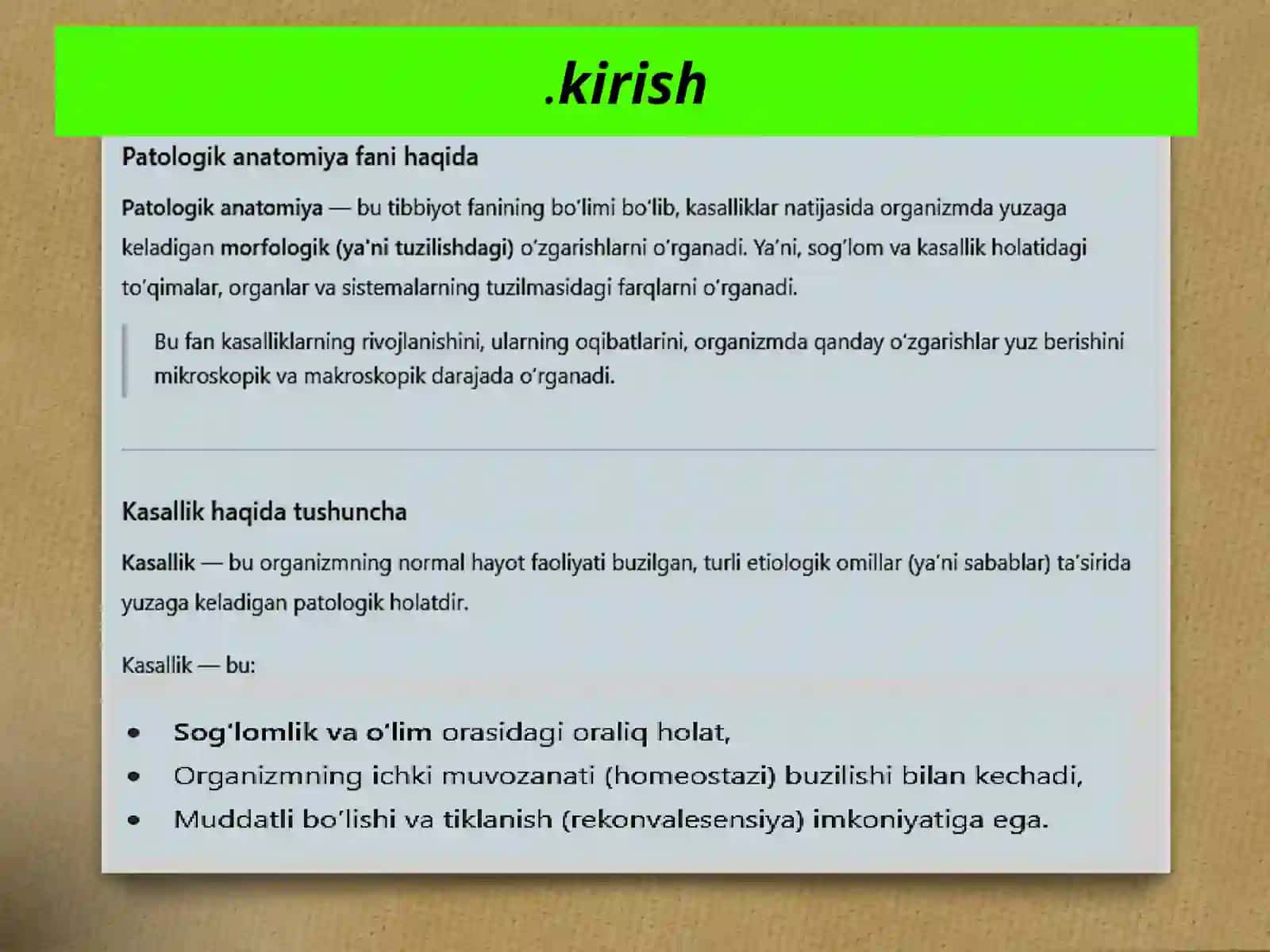 Kasallik haqida tushuncha 3