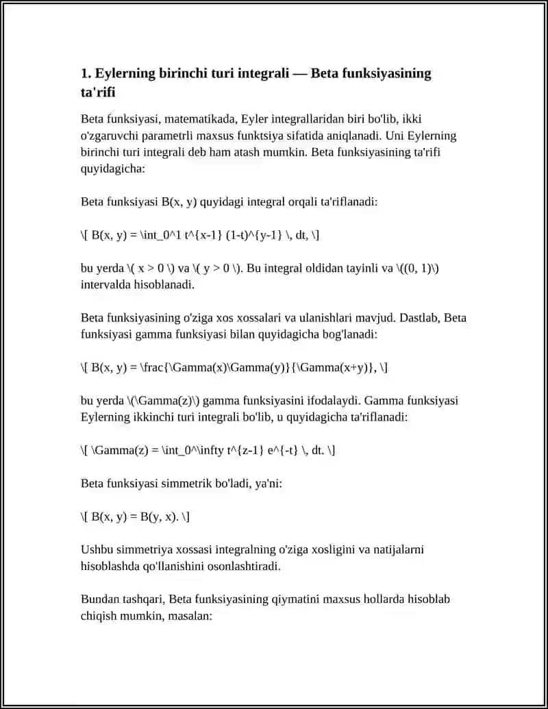 Beta funksiyasi 3