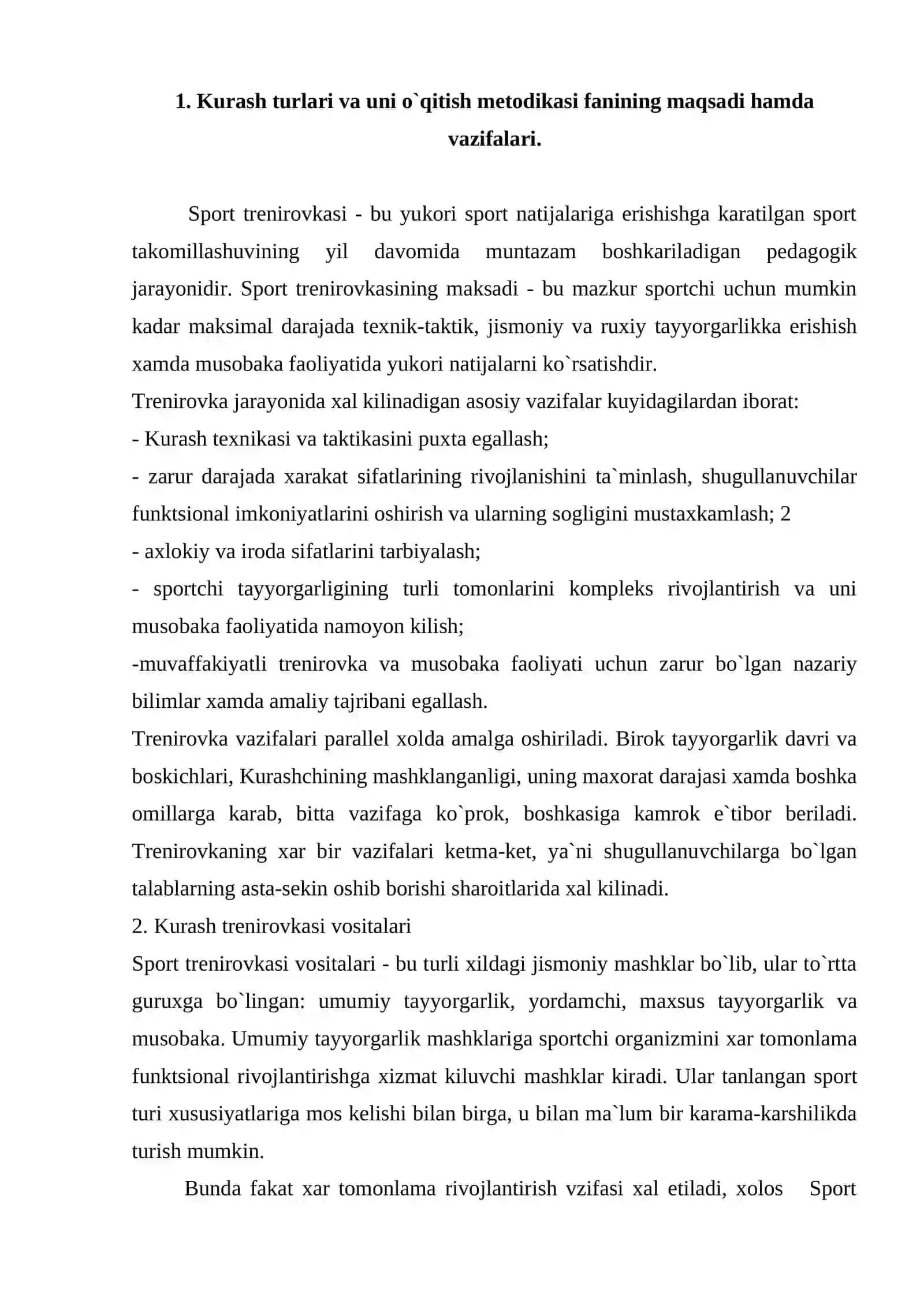 Kurash turlari va uni o`qitish metodikasi 3