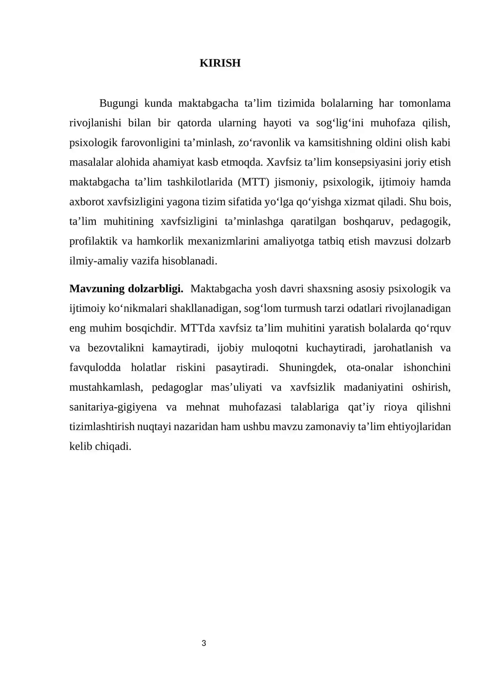 “Maktabgacha ta‘lim tizimida xavfsiz ta‘lim konsepsiyasini joriy etish” 3