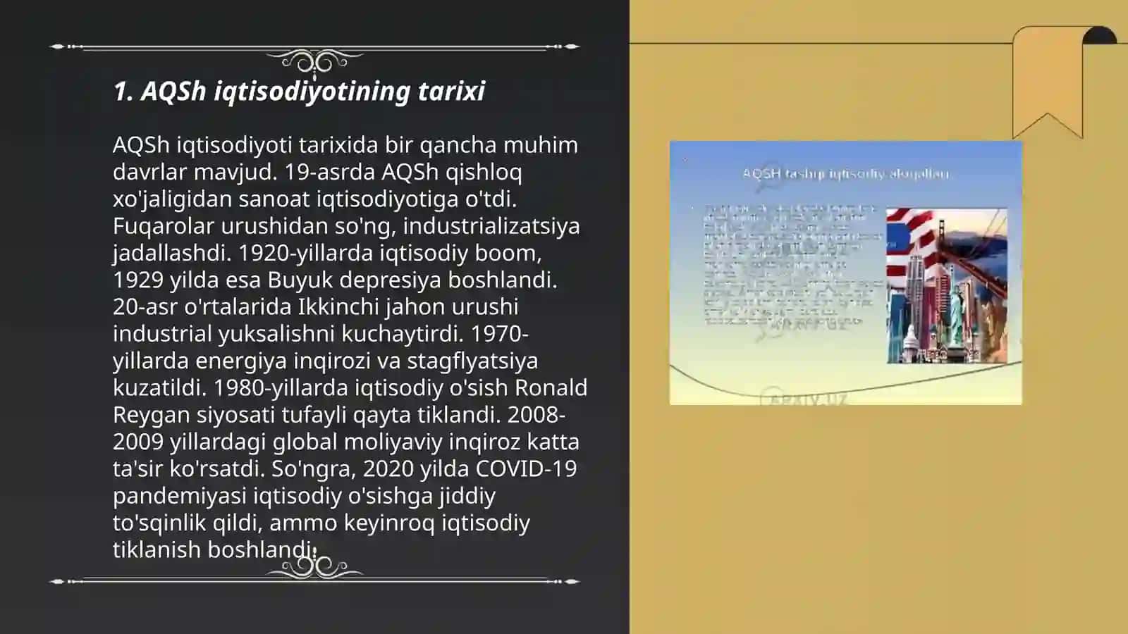 AQSh iqtisodiyotining tarixi 3