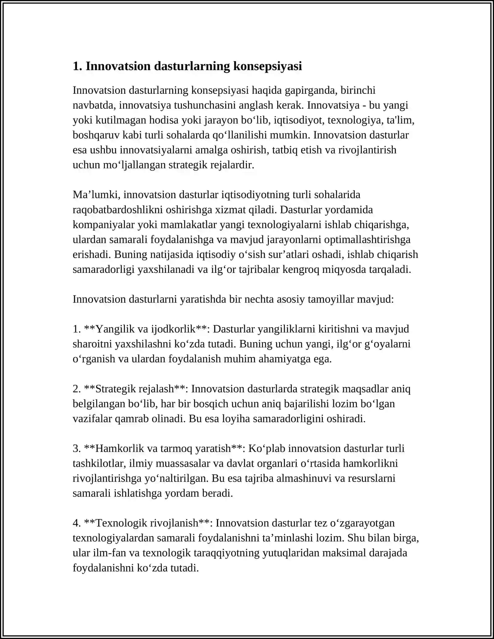 INNOVATSION DASTURLAR VA ULARNI AMALGA OSHIRISH 3