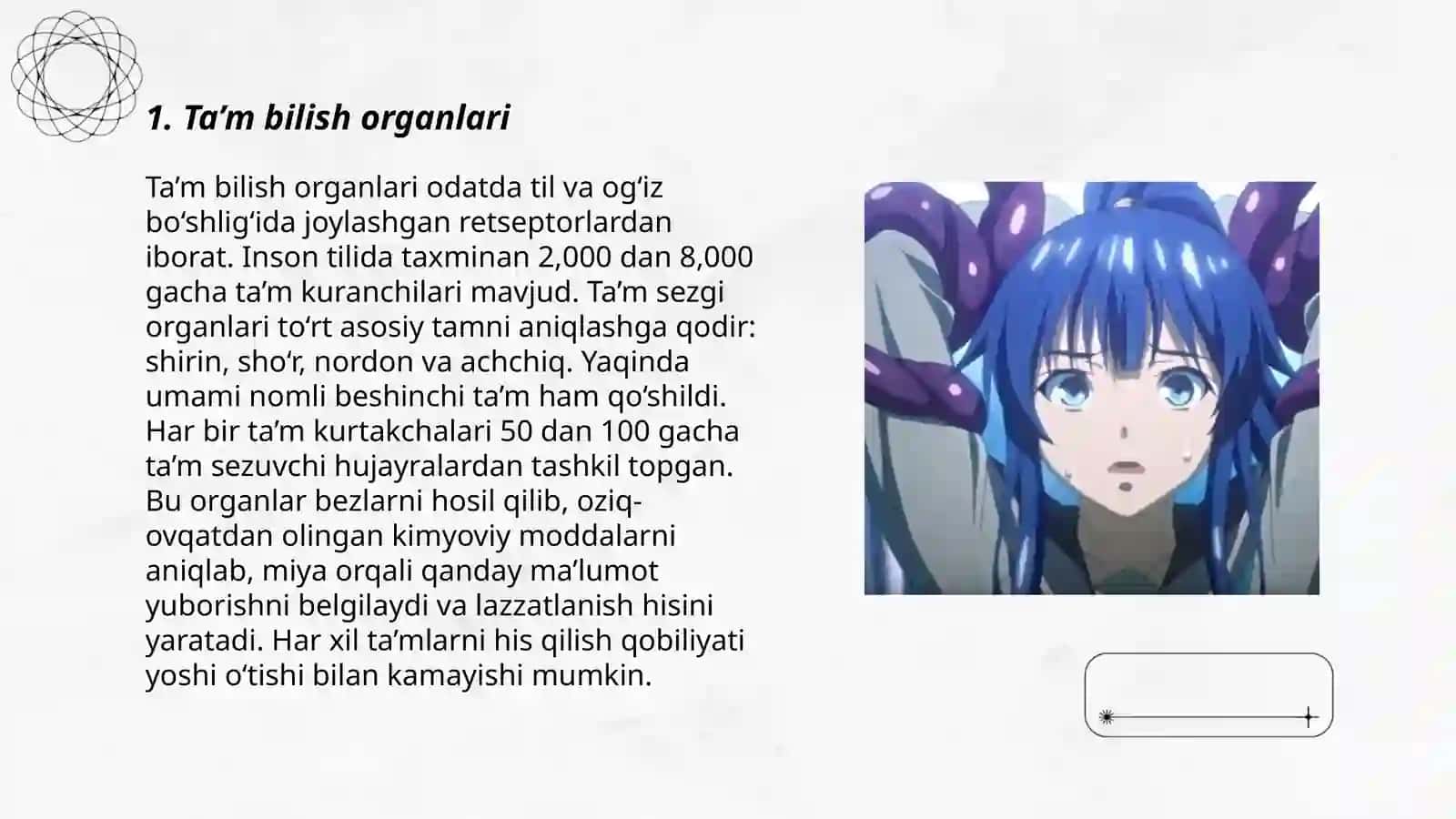 Ta’m bilish analizatori! 3