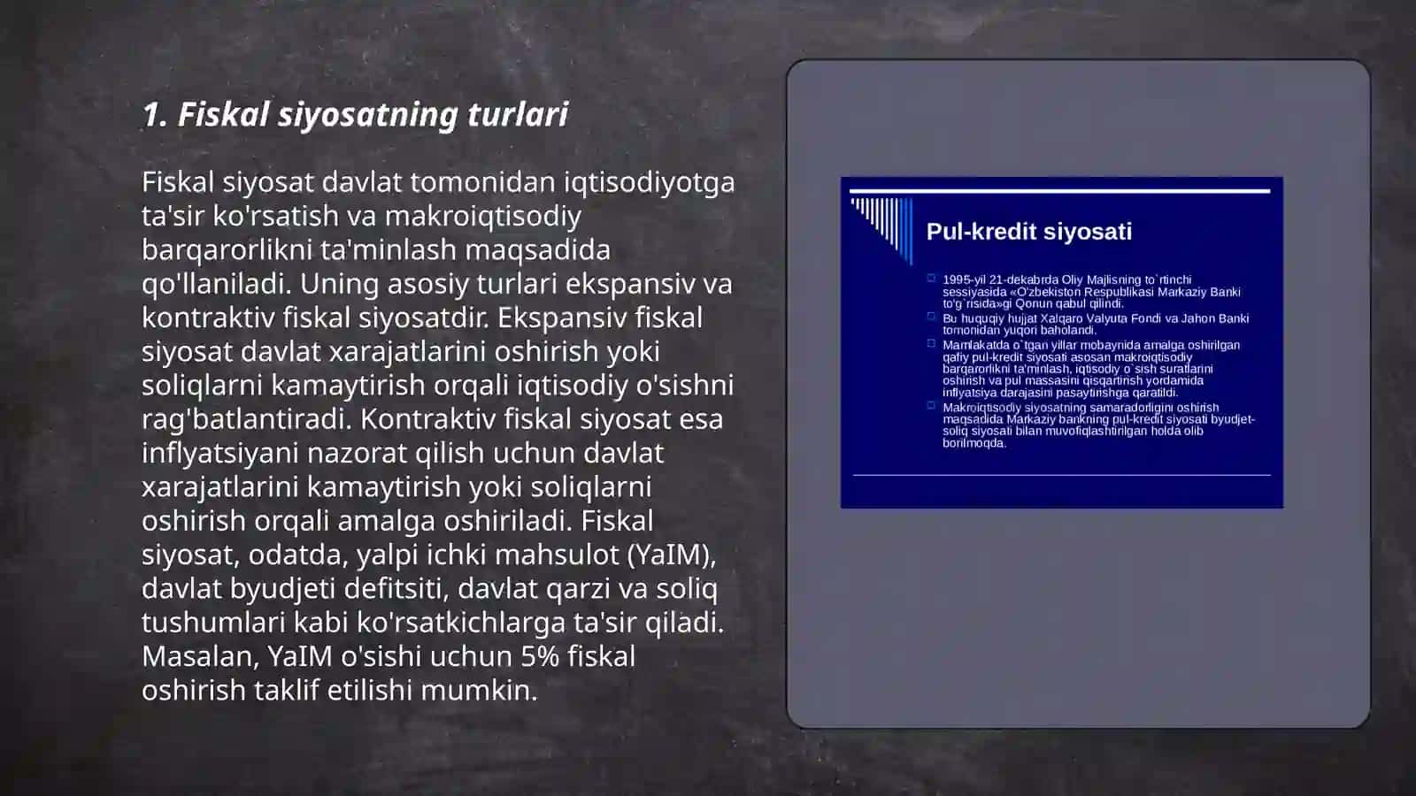 Fiskal siyosat: byudjet defitsiti va davlat qarzi 3