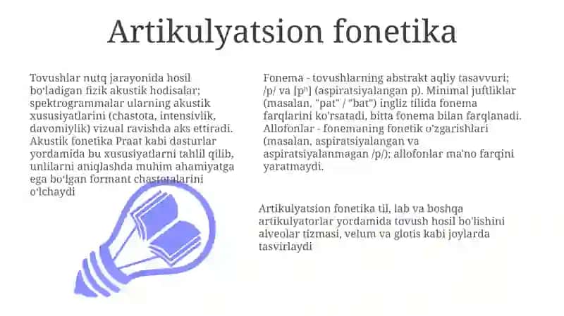 Tilning qurilish bloklari: Fonemalar 3