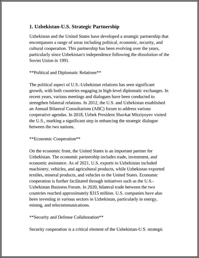 Uzbekistanʼs Relations with Other Countries 3