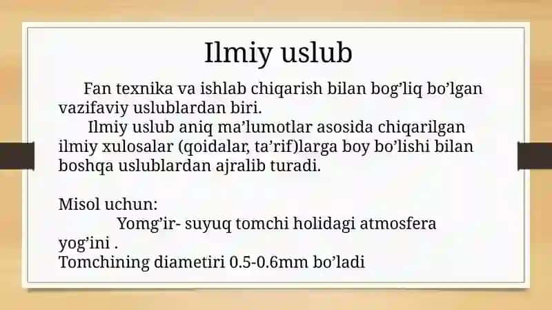 Ilmiy uslub va uning hususiyatlari 3