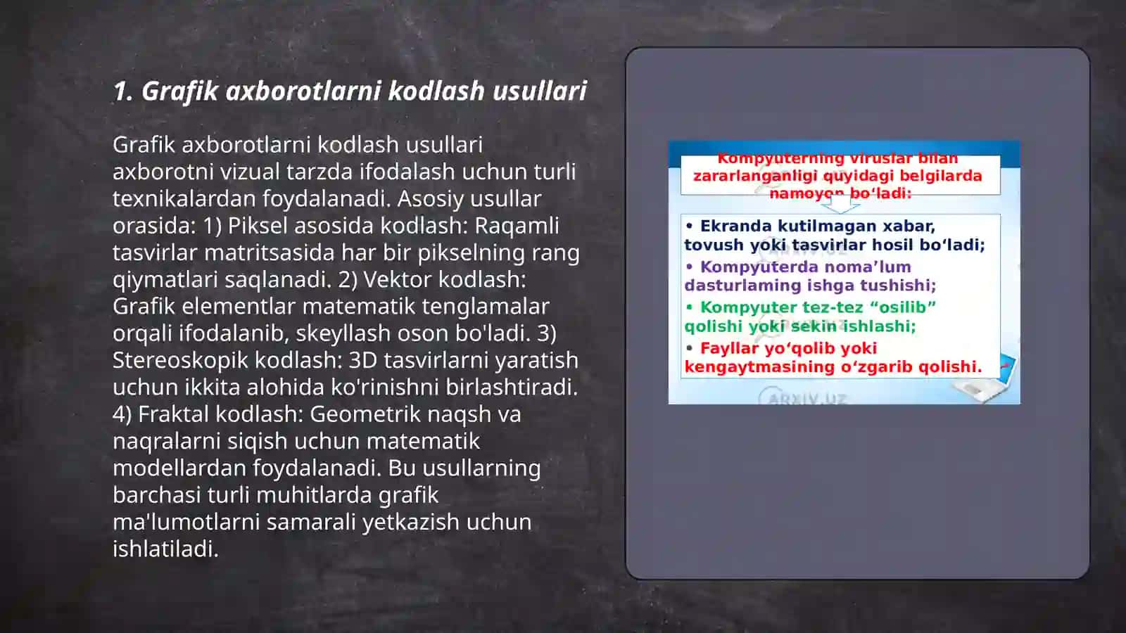 grafik axborotlarni kodlash 3
