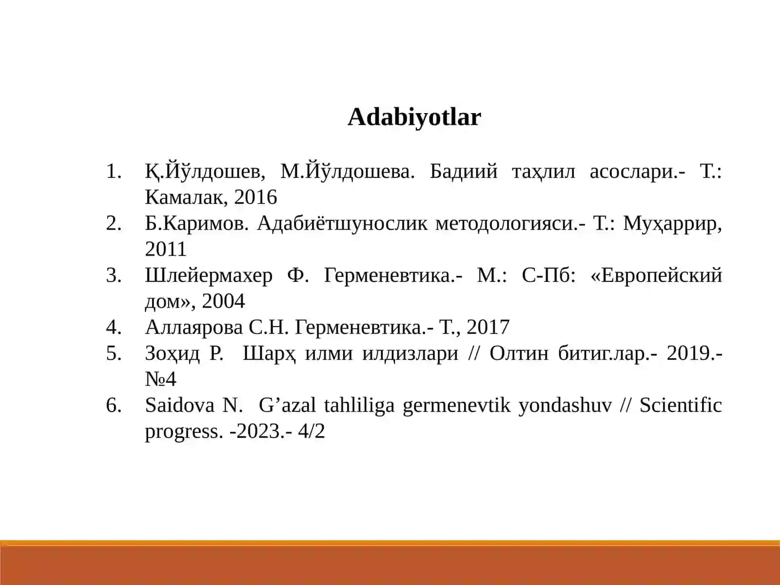 Immanent va kontekstual tahlil. Adabiy germenevtika 3