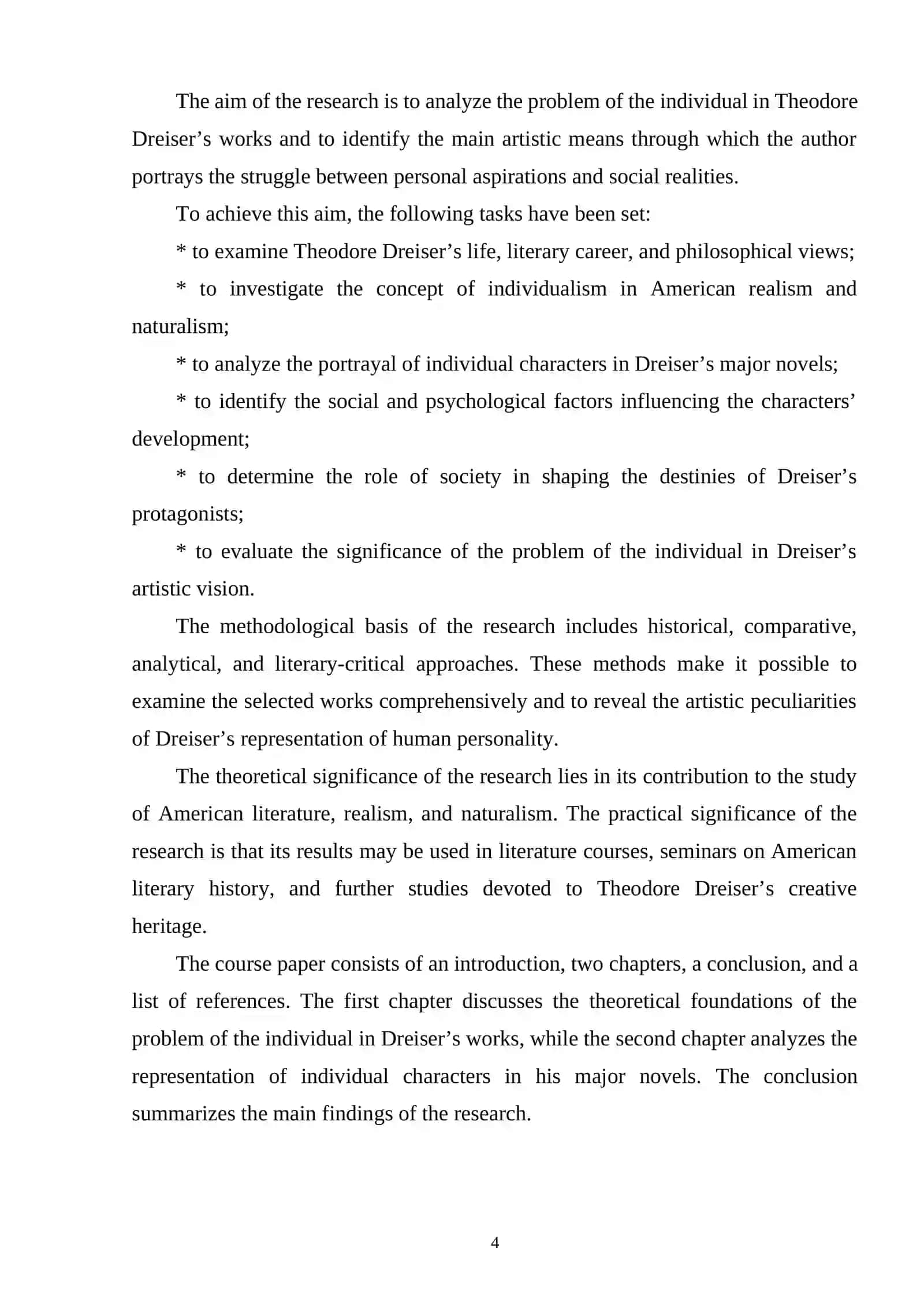 The problem of individual in the works of Th.Dreiser 3