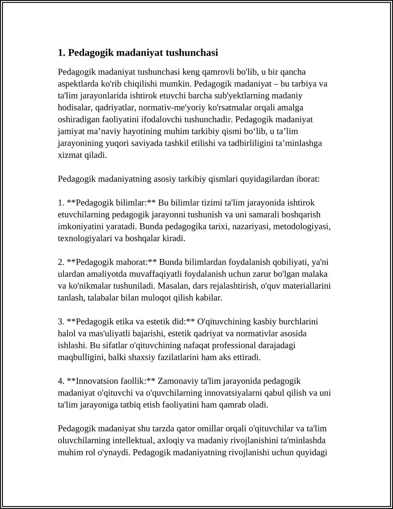 PEDAGOGIK MADANIYATNING TUZULISHI 3