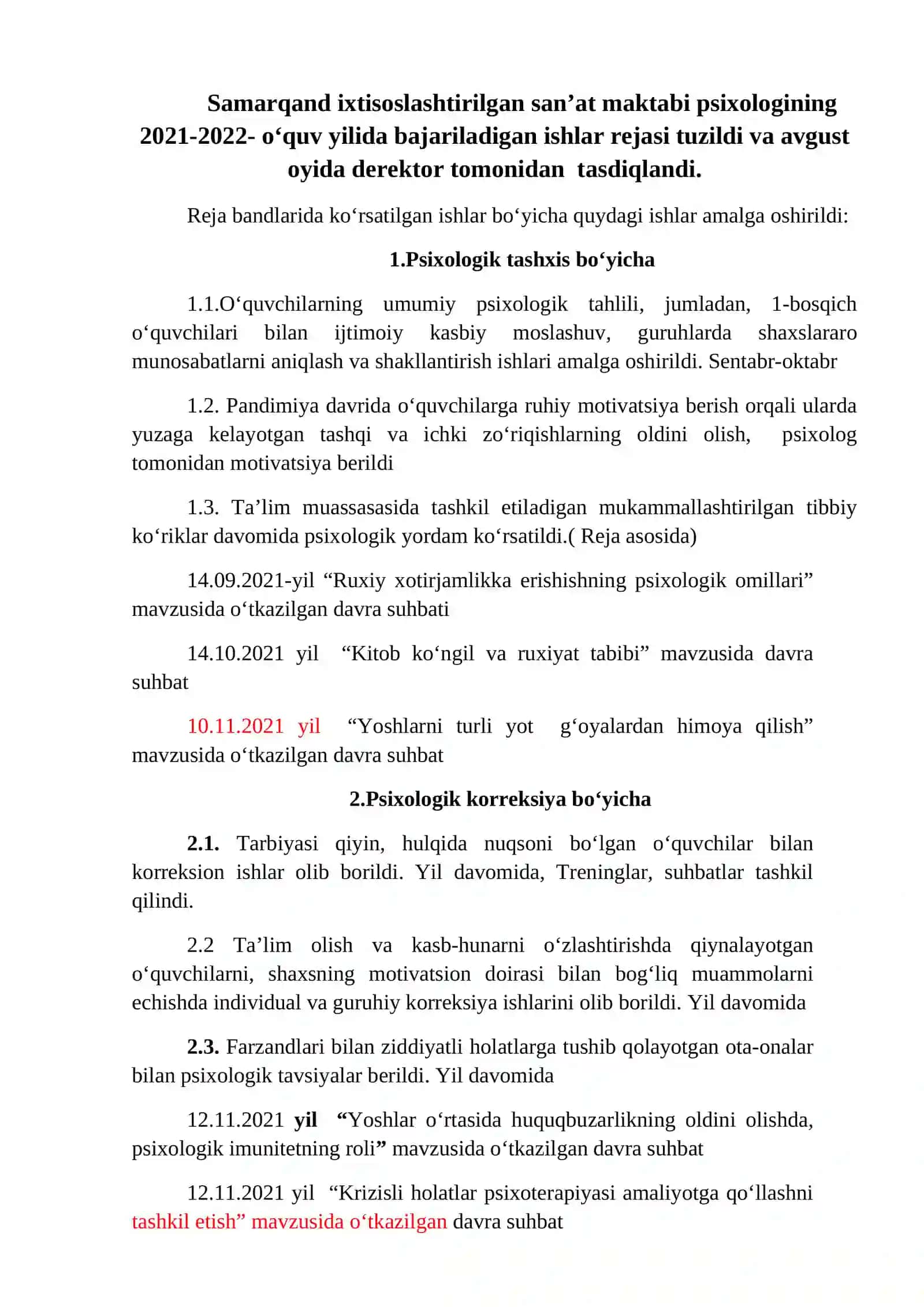Psixologik ishlar yozmalarini takomillashtirish 3